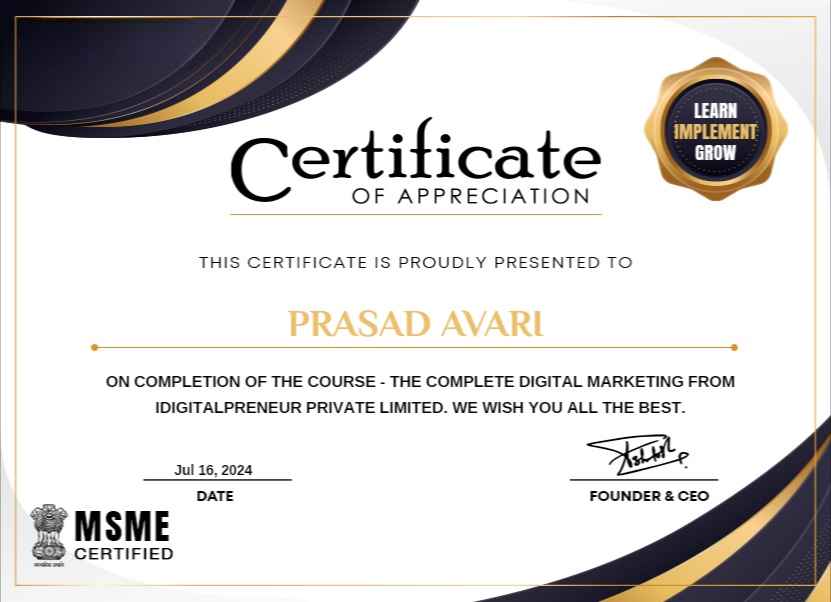 Prasad Avari, ALP Digi Solutions